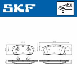 SKF set placute frana, frana disc SKF VKBP 80389