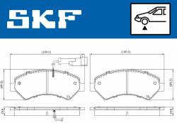 SKF set placute frana, frana disc SKF VKBP 80210 E - centralcar