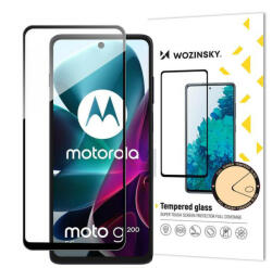 Hurtel Wozinsky Full Glue edzett üveg Motorola Moto G200 5G 9H teljes képernyős fekete kerettel
