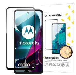 Wozinsky Full Glue edzett üveg Motorola Moto G200 5G 9H teljes képernyős fekete kerettel