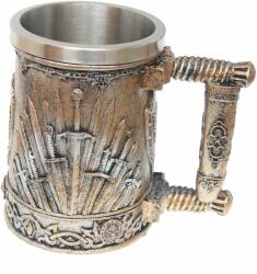 Tole 10 Imperial Cana Medievala Halba de bere, Sabii, 13.5cm, 500ml decorat 360grade Tole 10 Imperial 39606