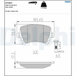DELPHI Klocki Ham. Tyl - centralcar - 115,10 RON