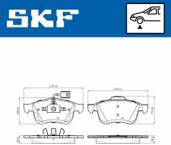 SKF set placute frana, frana disc SKF VKBP 80476 E