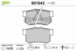 VALEO set placute frana, frana disc VALEO 601043