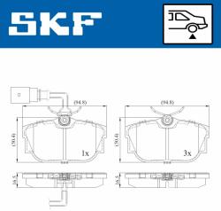 SKF set placute frana, frana disc SKF VKBP 90493 E - centralcar