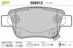 VALEO set placute frana, frana disc VALEO 598812