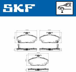SKF set placute frana, frana disc SKF VKBP 80479 A