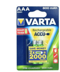 VARTA R3 újratölthető AAA elem 800 mAh - 2 db - bluedigital - 3 890 Ft