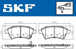 SKF set placute frana, frana disc SKF VKBP 80185 A - centralcar