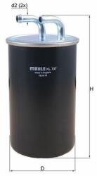 MAHLE Filtr Paliwa Mitsubishi - centralcar - 139,68 RON