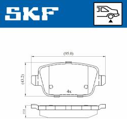SKF set placute frana, frana disc SKF VKBP 90498 - centralcar