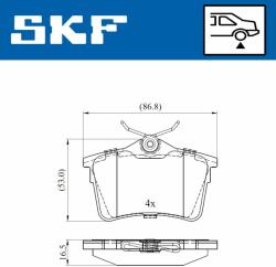SKF fékbetétkészlet, tárcsafék SKF VKBP 90036
