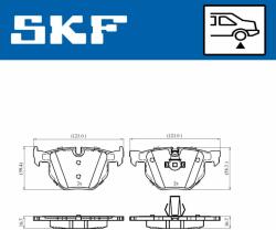 SKF fékbetétkészlet, tárcsafék SKF VKBP 90316