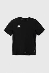 Adidas gyerek póló fekete, nyomott mintás - fekete 128 - answear - 9 890 Ft