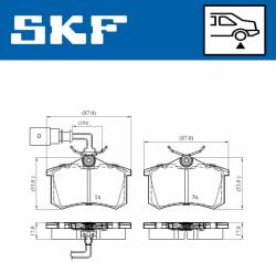 SKF fékbetétkészlet, tárcsafék SKF VKBP 90452 E
