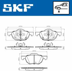 SKF fékbetétkészlet, tárcsafék SKF VKBP 80518 A