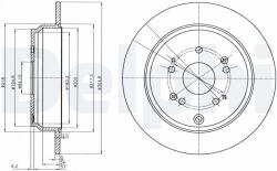 DELPHI Tarcza Ham. Honda Cr-v 05- Tyl (bg4064c)