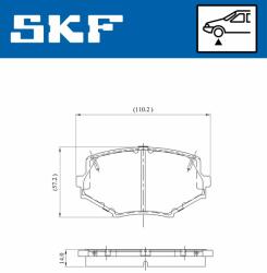 SKF fékbetétkészlet, tárcsafék SKF VKBP 80564 A