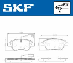 SKF fékbetétkészlet, tárcsafék SKF VKBP 80145 E