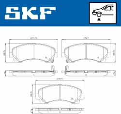 SKF fékbetétkészlet, tárcsafék SKF VKBP 80233 A