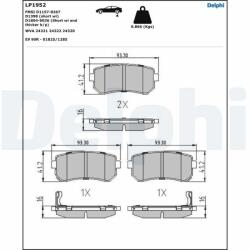 DELPHI Klocki Ham. Tyl - centralcar - 101,53 RON