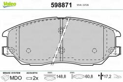 VALEO set placute frana, frana disc VALEO 598871