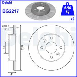 DELPHI Tarcza Ham. Renault Megane - centralcar - 81,98 RON