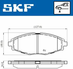 SKF set placute frana, frana disc SKF VKBP 80532 - centralcar