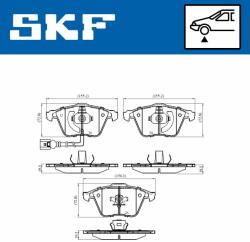 SKF fékbetétkészlet, tárcsafék SKF VKBP 80594 E