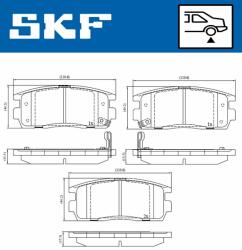 SKF fékbetétkészlet, tárcsafék SKF VKBP 90556 A