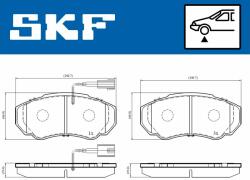 SKF fékbetétkészlet, tárcsafék SKF VKBP 80273 E