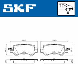 SKF set placute frana, frana disc SKF VKBP 90418 A - centralcar