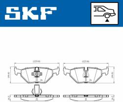 SKF fékbetétkészlet, tárcsafék SKF VKBP 90561