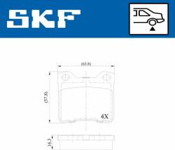 SKF fékbetétkészlet, tárcsafék SKF VKBP 90540
