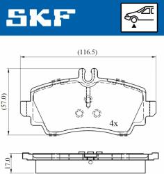 SKF fékbetétkészlet, tárcsafék SKF VKBP 80220