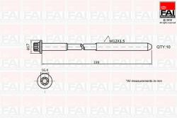 FAI AutoParts hengerfejcsavar-készlet FAI AutoParts B1756