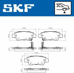 SKF set placute frana, frana disc SKF VKBP 90439 A - centralcar