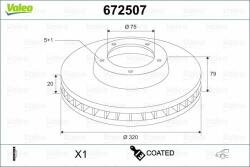 VALEO féktárcsa VALEO 672507 (672507)