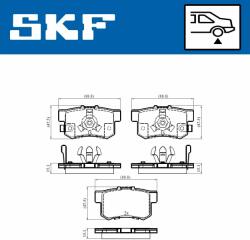 SKF set placute frana, frana disc SKF VKBP 90397 A - centralcar