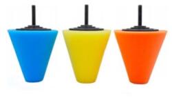 Autolife 3DB-os kúpos polírozó szivacs készlet, 150 mm