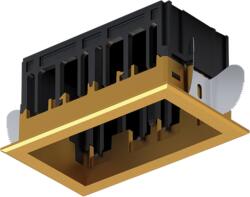 ELMARK Modena 2 Module Recessed Box With Frame Brass (92MOD2GR/BR)
