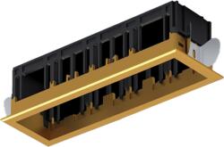 ELMARK Modena 4 Module Recessed Box With Frame Brass (92MOD4GR/BR)