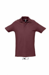 SOL'S Férfi galléros póló SOL'S SO11362 Sol'S Spring Ii - Men’S pique polo Shirt -2XL, Burgundy