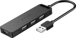 Vention 4-Port USB 2.0 Hub with Power Supply 0.5m Black (CHMBD)