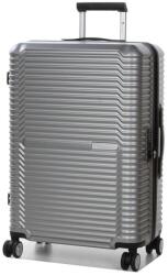 SNOWBALL vízszintes bordás ezüstszürke közepes bőrönd SB20603Ezüst M - borond-aruhaz