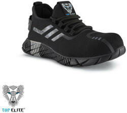 TOP ELITE WORM S1P SRA védőcipő, fekete-szürke - 37 (kevlár talplemez, kompozit orrmerevítő) (TE_WORM-SZURKE-37)