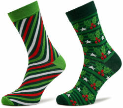 Rainbow Socks Set de 2 perechi de șosete lungi de damă Rainbow Socks Xmas Socks Balls Adults Gifts Pak 2 Colorat