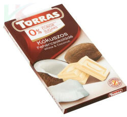 TORRAS cukormentes fehércsokoládé kókusz 75 g