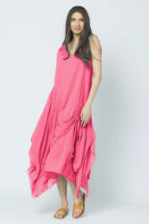 SHOPIKA Rochie lunga in colturi, din batist de bumbac, fucsia Talie unica