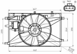 NRF ventilátor, motorhűtés NRF 47937 (47937)